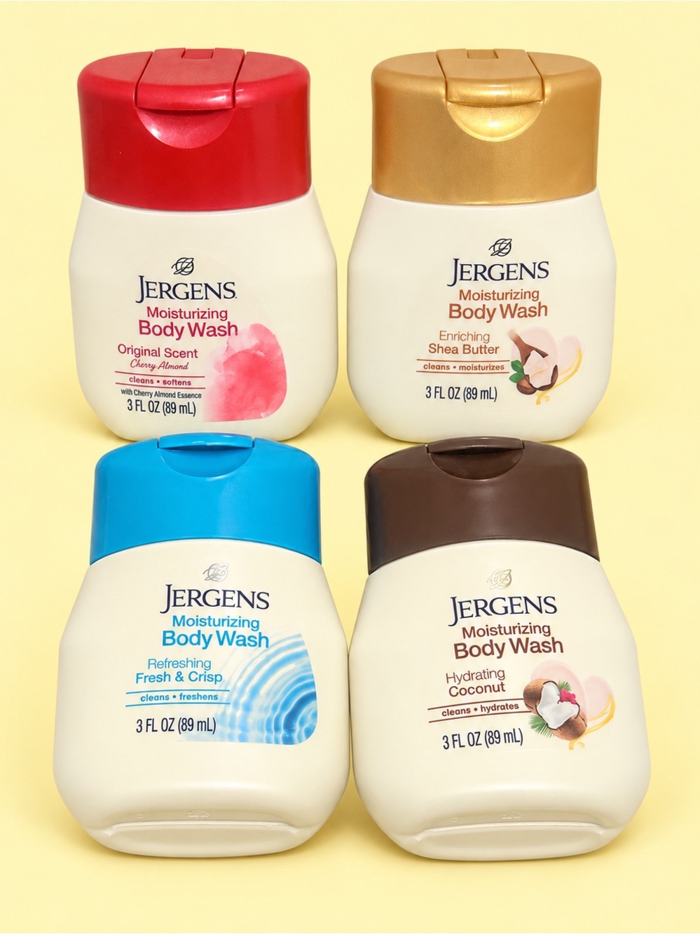 Jergens Moisturizing Body Wash Set of 4